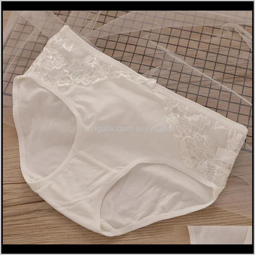 3-pack modal seamless cotton women`s mid waist pure white women`s triangle underpants highly-elastic