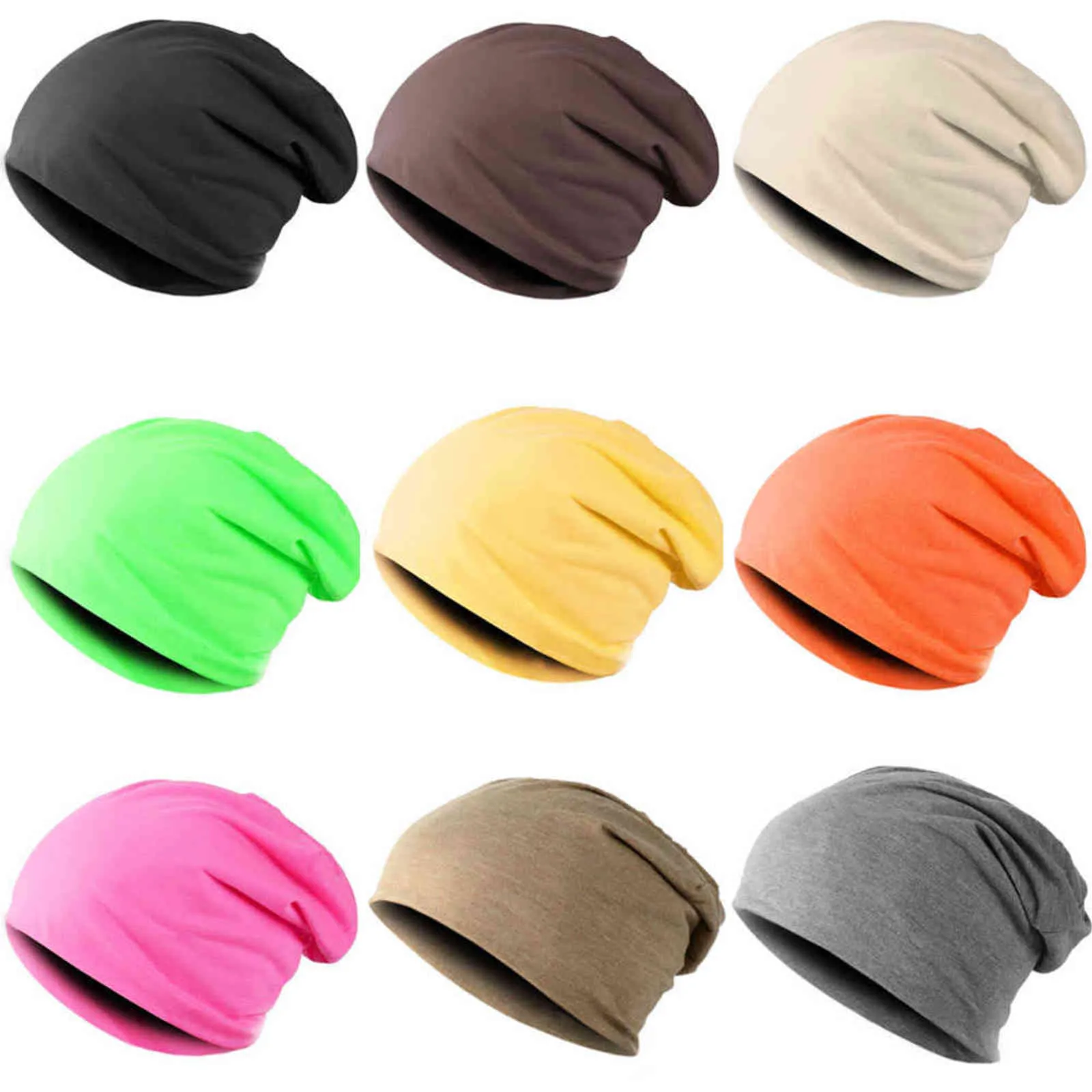 Nya mode män kvinnor beanie solid färg hip-hop slouch unisex stickad mössa vinter hatt mössor casual kvinnors hatt gorras mujer y21111