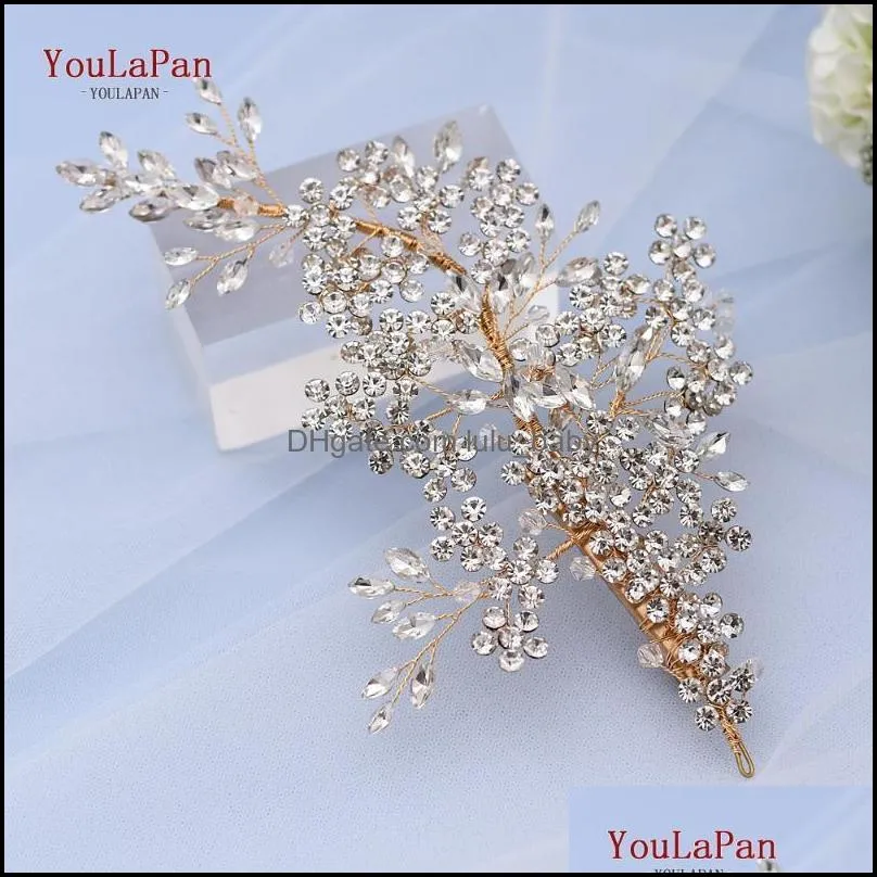 Hair Clips & Barrettes YouLaPan HP253-G Wedding Accessories For Women Headband Clip Comb Bride Tiara Jewelry Headpiece