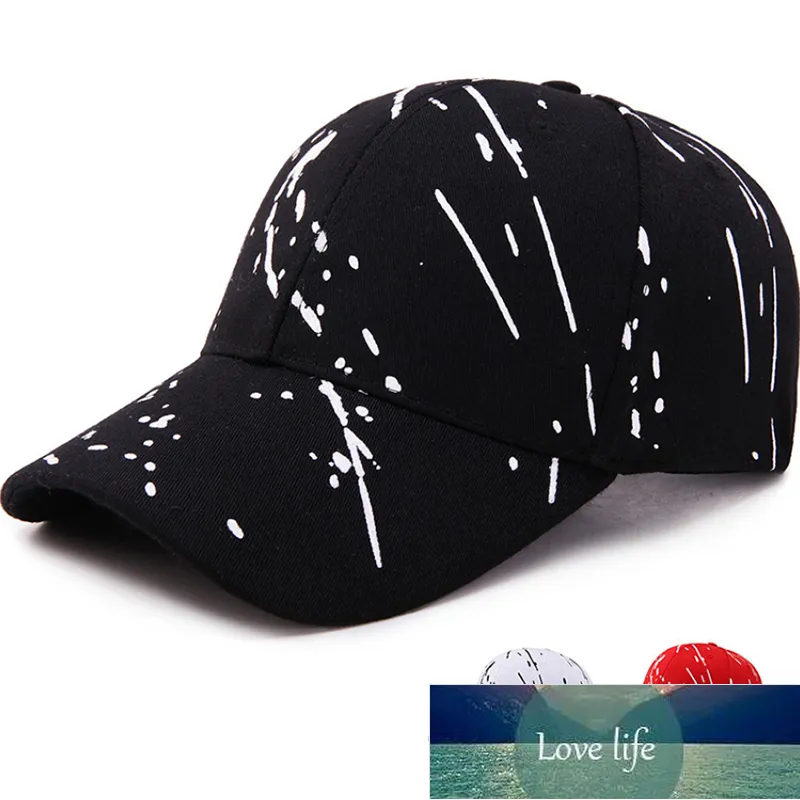 Berretto da baseball per adulti alla moda Stampa artistica coreana Uomini e donne Visiera parasole Berretto da baseball Cappello Protezione solare Moda Berretto regolabile Nero Bianco Prezzo di fabbrica design esperto Qualità