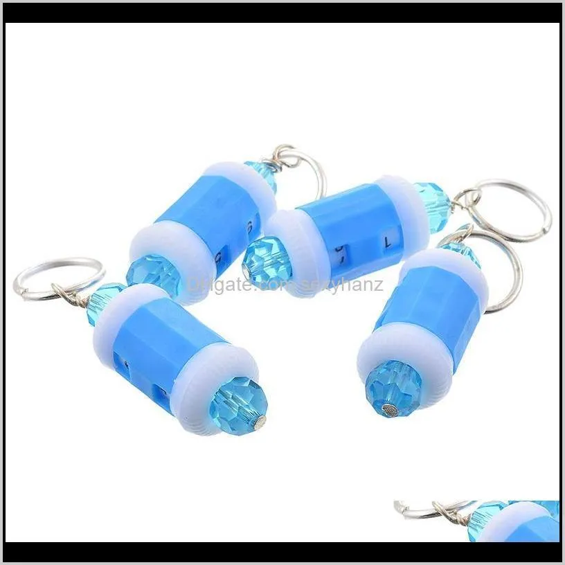 hoomall 4pcs plastic row counter ring blue beaded stitch marker for hand knitting crochet yarn stitch diy sewing accessory 10mm1