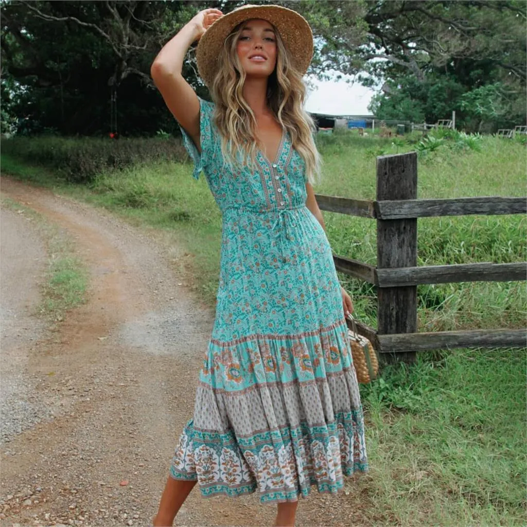 fashion world summer dresses Hello Summer V Neck Ruffled Dress Soft Lemon / 1X main image 0