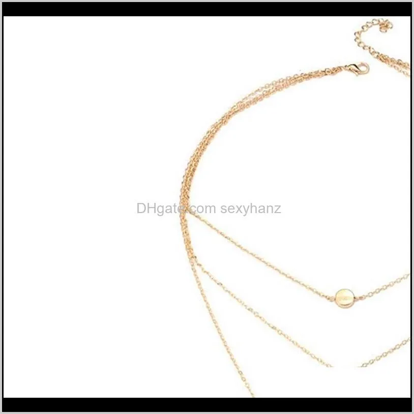 idealway women fashionable multi-layer chain necklace gold plated summer charms choker necklace for women jewelry 146 r2