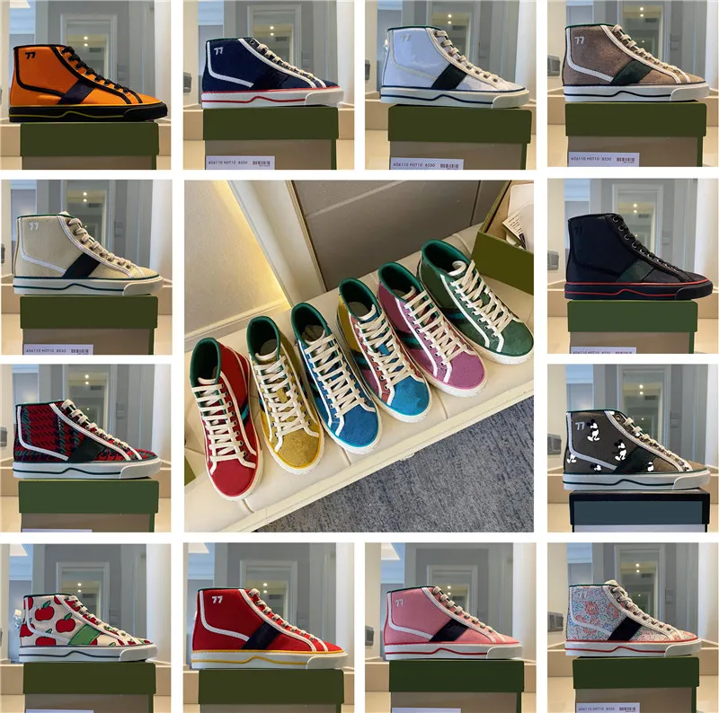 Vrouwen en mannen sneaker mode ontwerpers kant casual schoenen voor vrouw meer kleuren platform trainers lopen sneakers met doos maat 35-45