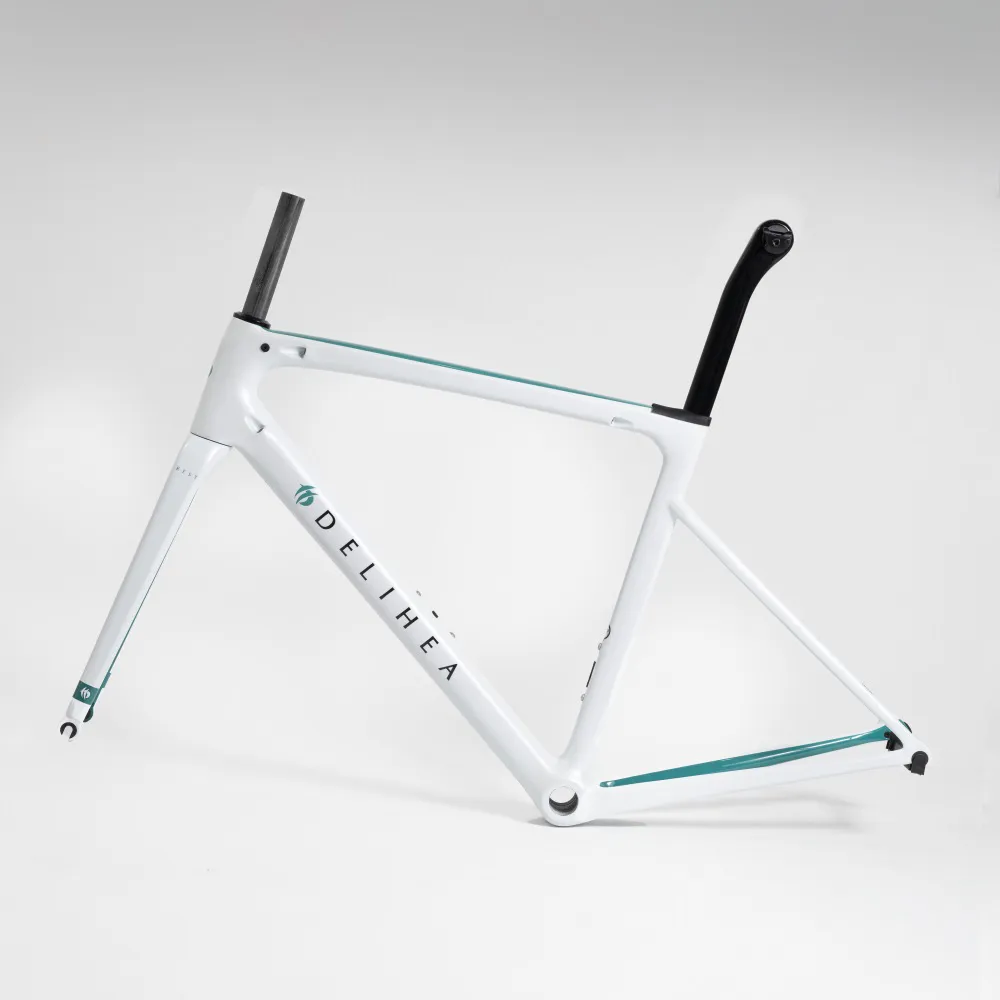 DELIHEA REST PEARL WHITE Carbon Disc Frame BSA Climbing Road Frame