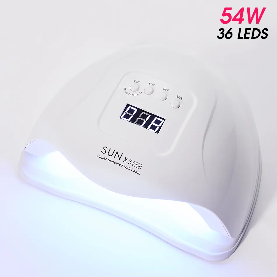 ROHWXY Essiccatore UV che asciuga tutto il gel 54W Macchina per il ghiaccio Lampada LED per manicure per strumenti di design per nail art