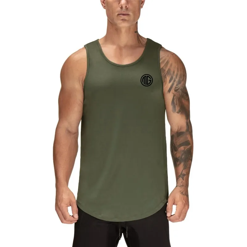 Muscleguys, camisetas sin mangas de malla a la moda, camiseta sin mangas para hombre, camiseta de Fitness para hombre, chaleco de entrenamiento de culturismo para hombre, chaleco de fitness para hombre 210421