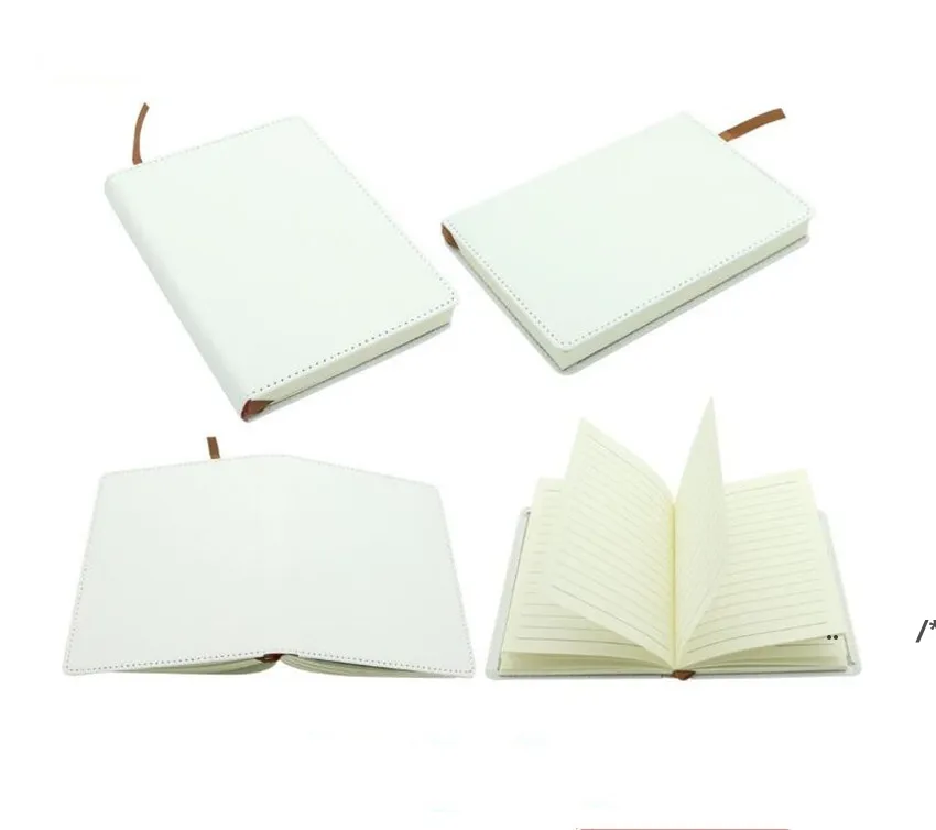 Notepads A5 Journaux de sublimation avec ruban adhésif double face Notebooks de transfert thermique blancs blancs Faux cuir Journal Sea Ship RRB10936