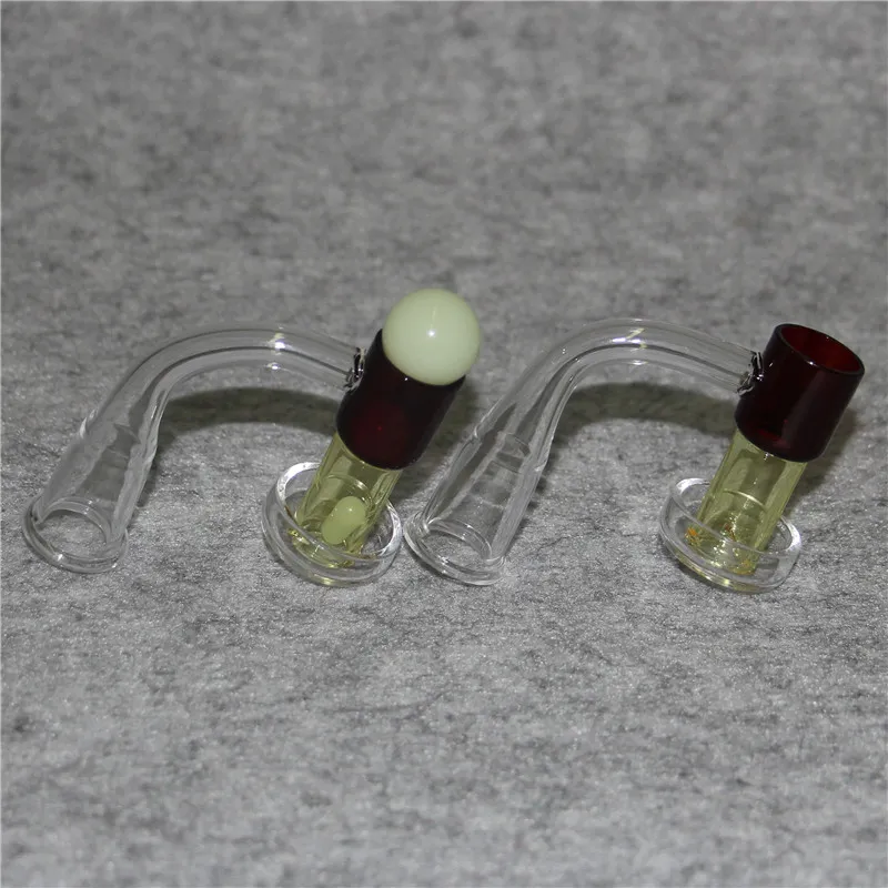 Räucher-Terp-Vakuum-Quarz-Banger, Außendurchmesser 20 mm, mit poliertem 14 mm männlichem und weiblichem Gelenk, Domeless Slurper Up Oil Nails für Bong-Glas-Wasserpfeife