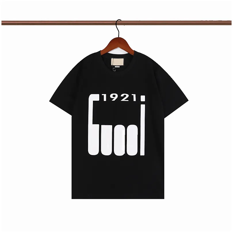 2023 newgg Sommarmode Herr Dam Designers black1921 T-shirts för mäns palmer Toppar Lyx Brevbroderi Tshirts Kläder Korta