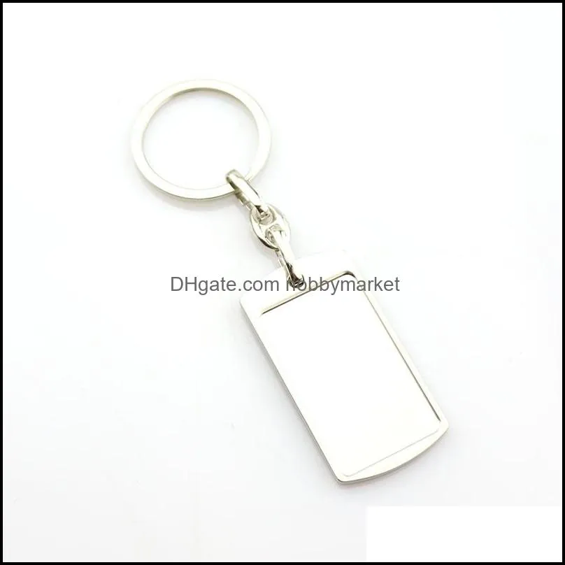 Blank DIY Custom Engraved Personalized Keychain Alloy Lovers Gift Keyring Creative Lovely New Alloy Key Chain Wholesale Jewelry 100 G2