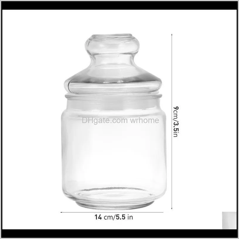 glass scented tea jar transparent storage bottle sealed with lid (350/500ml) bottles & jars