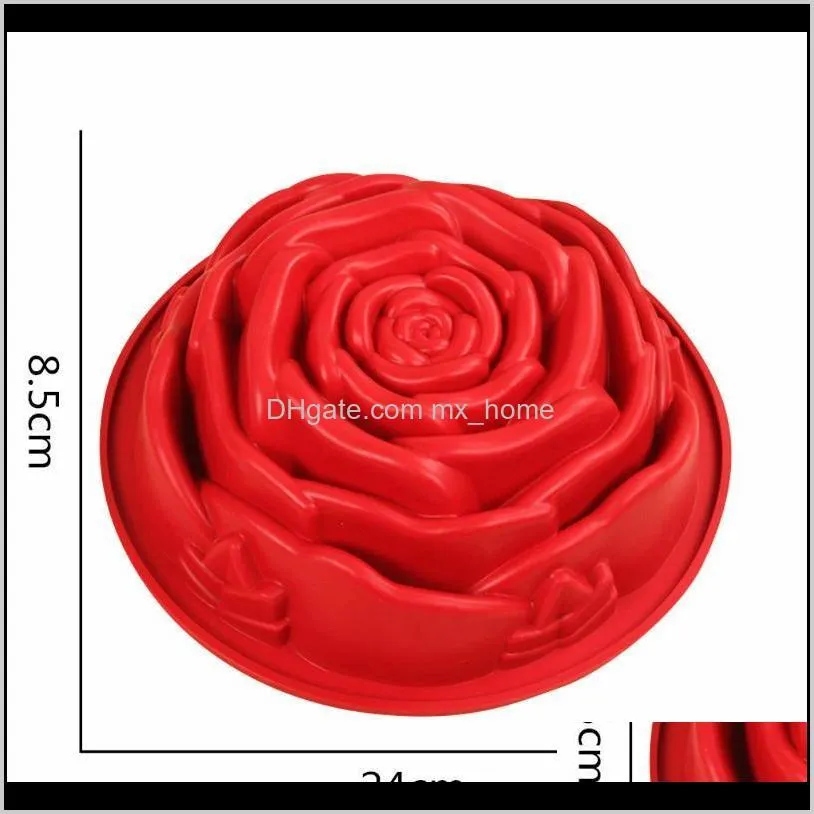 3d fondant rose flower shape cake molds baking dish bakeware cookie mould pastry cake decorating supplies party favors