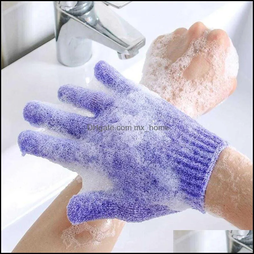 Bath Brushes, Sponges & Scrubbers Candy colors ing gloves Moisturizing Spa Skin Care Glove Exfoliating Cloth Scrubber Face Body DHL