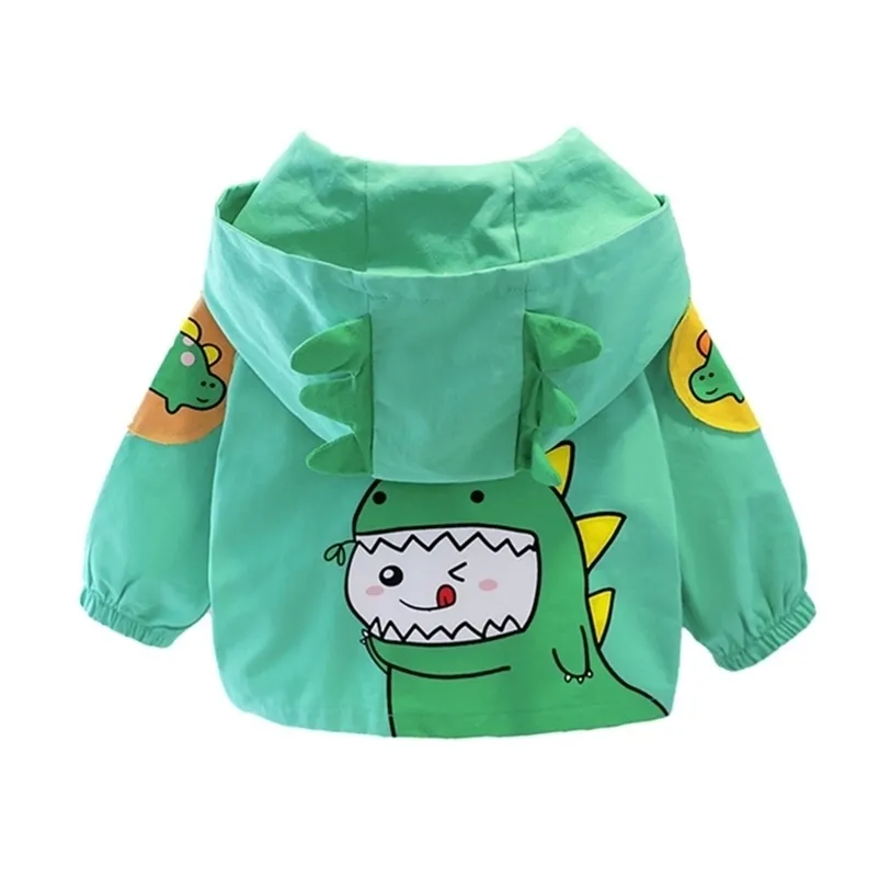 Весна осень мода девочка одежда детей мультфильм куртка с капюшоном малыш повседневная костюм младенческая одежда детские мальчики пальто 211204