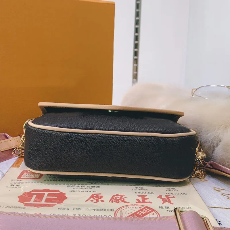 Quilting Handbag Wallets Shoulder Bag Set Wave Crossbody Bags Purse Fashion Letter Genuine Leather Multi Pochette Vintage Hardware Detchable Adjust Strap