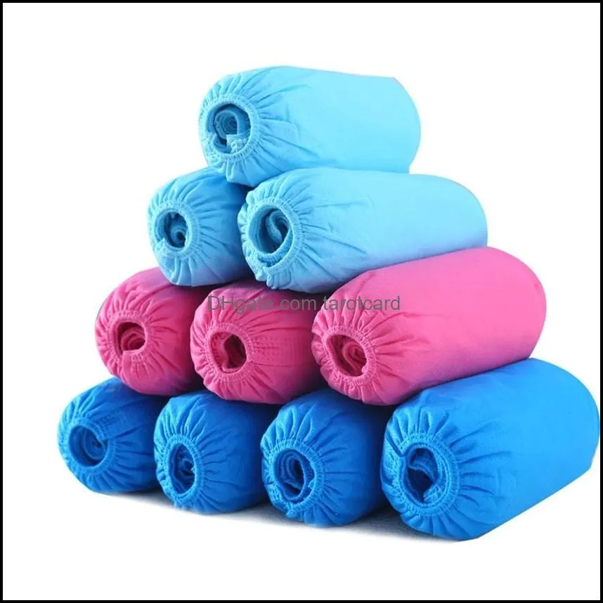 Disposable Non-woven Shoe Cover 100PCS 1LOT Anti-Dust Disposable Protective Non-woven Shoe Cover Foot Cover Shoes Protector