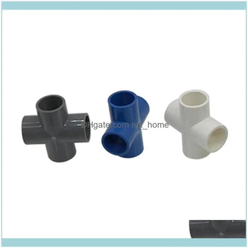 32mm Inner Diameter Cross PVC Connector Water Tank Irrigation Watering Pipe Drainage System DIY Shelf Fittings Equipments