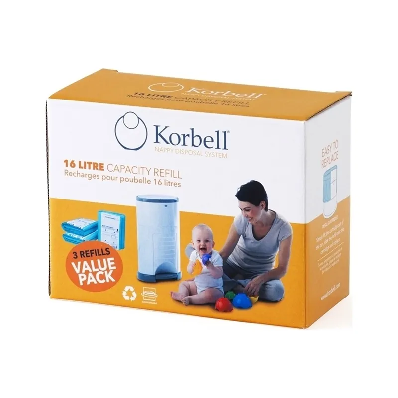Av Korbell 1485 Dirty Diaper Capacity Garbage Bag för spädbarn 210728