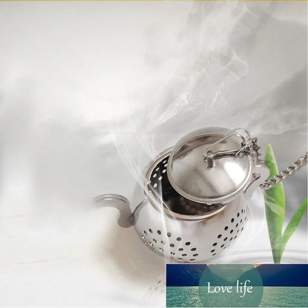 2 sztuk czajnikowy kształt luźny herbata infuser ze stali nierdzewnej liści herbaty Ekspres do herbaty z łańcuchem tacy ziołowy pikantność filtr fabryczny cena fabryczna Expert Quality Najnowsze