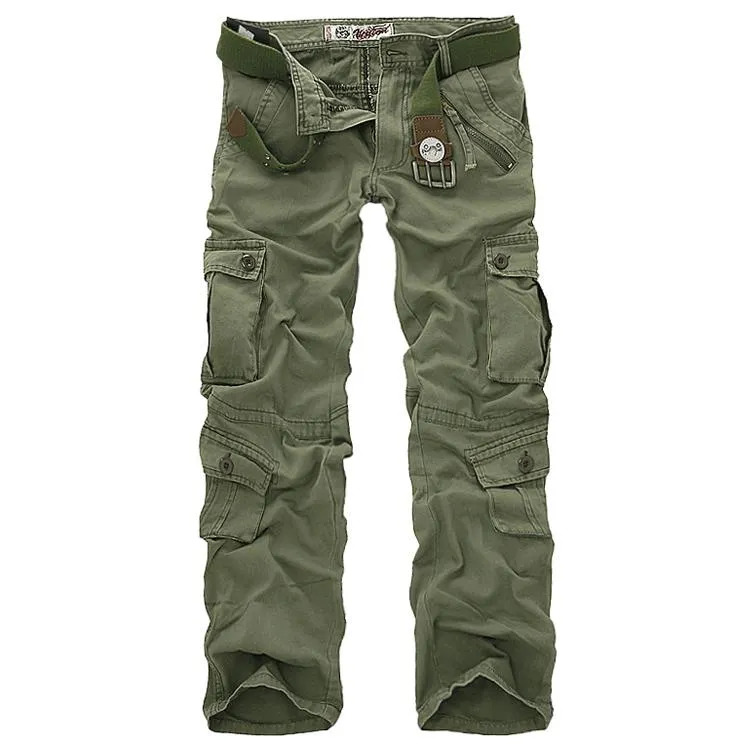 Calças Masculinas Cargo Camouflage Calças Para Homens 7 Cores Calças Calças de Perna Larga Casuais Corredores Streetwear