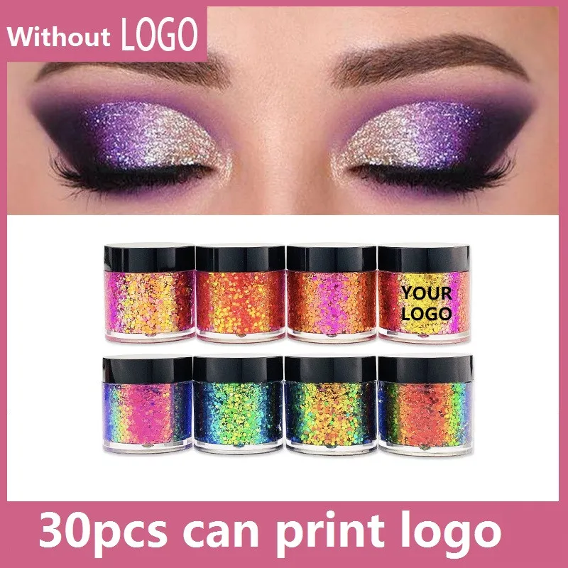 Private Label Glitter Eyeshadow Cream High Pigment Single Chameleon Makeup Eye Shadow Pigments Custom Logo