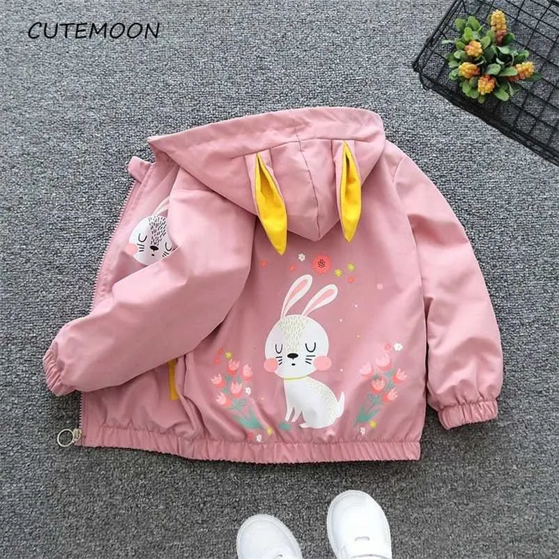 Autumn Waterproof Coat For Girl Baby Trench Kids Girls Jacket Infant Boys Child Fashion Clothes Hooded Outerwear 1-6 Y 211204