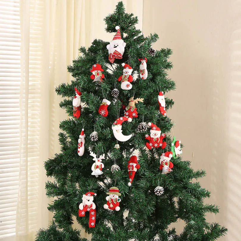 Pendente bambola albero di Natale pendenti pendenti ornamento decorazioni natalizie per calze pupazzo di neve elk renne hh21-691