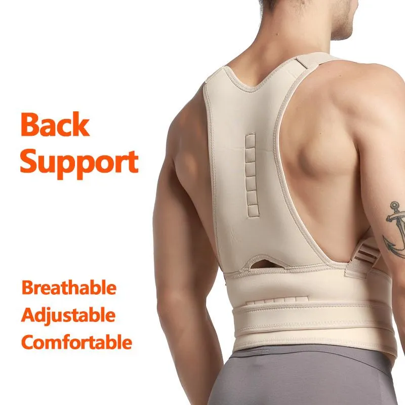 Back Posture Corrector Shoulder Lumbal Brace Spine Support Bälte Justerbar Vuxen Korsett Kropp Kroppshälsovård