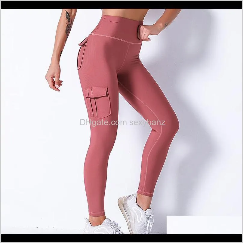 normov casual leggings women solid pockets patchwork ankle length polyester leggins fitness high waist push up leggings