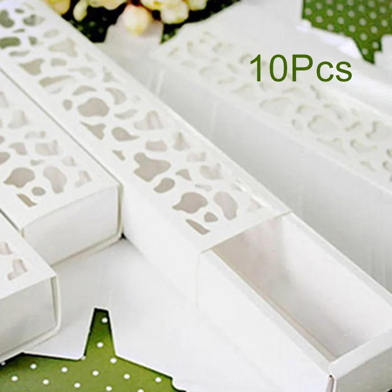 10pieces/pack Macaron Packing Box Rectangular Packaged Biscuit Paper Box for Wedding Party Cake Storage Decoration