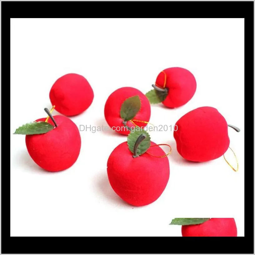 2017 chiristmas tree  decoration 12pcs/lot artifical small mini red apples decoration gift for christmas tree ornament hot sale