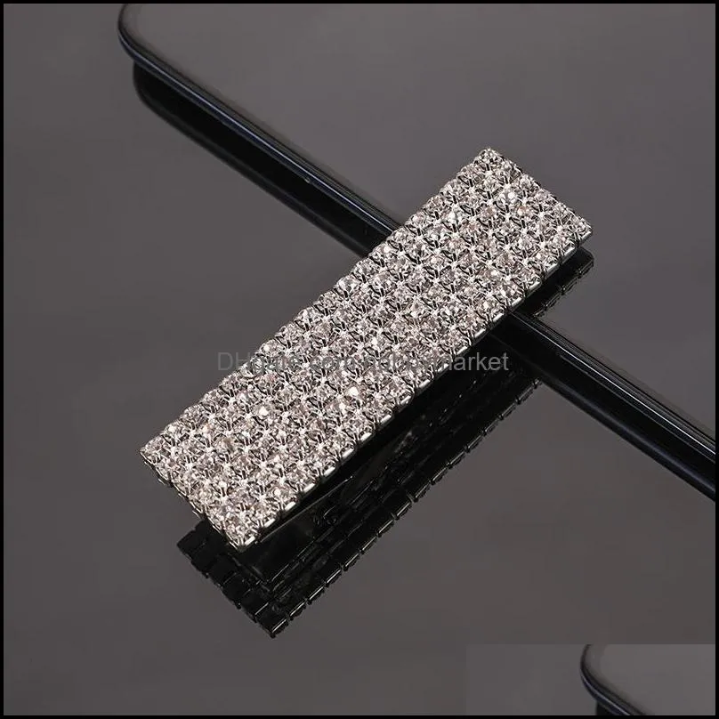 Crystal Rhinestones Metal hair clips with words hairpins for hair women hair clamps women accesories