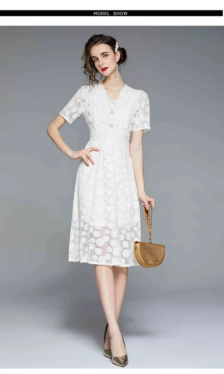 Ivory Lace Midi Dress Women V-Neck Cap Sleeve Chiffon Mid-Calf Length  Autumn Office Dress from Dhgate Basic & Casual Dresses - price 55.53