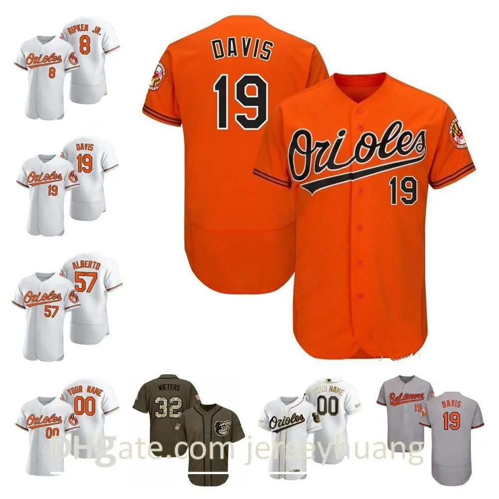 Retro Orioles Jersey 8 Cal Ripken Jr 19 Chris Davis 16 Kolten Wong 10 Adam Jones 15 Chance Sisco 22 Jim Palmer 37 Dylan Bundy 25 Santande