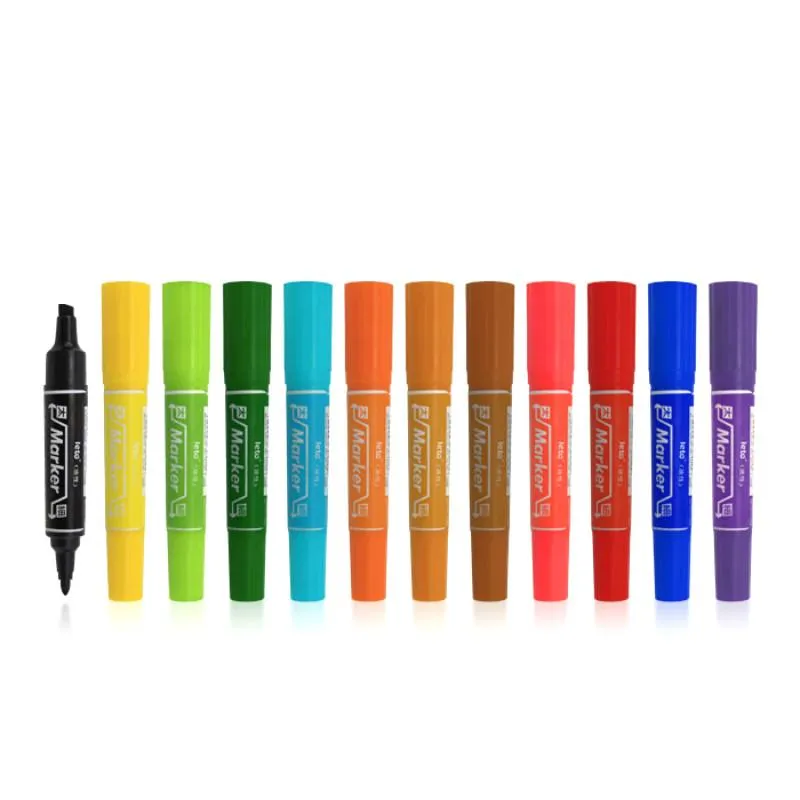 Surligneurs 1 pièces couleur double pinceau marqueurs d'art stylo pointe fine et idéal pour les livres de coloriage pour adultes fournitures de lettrage de calligraphie