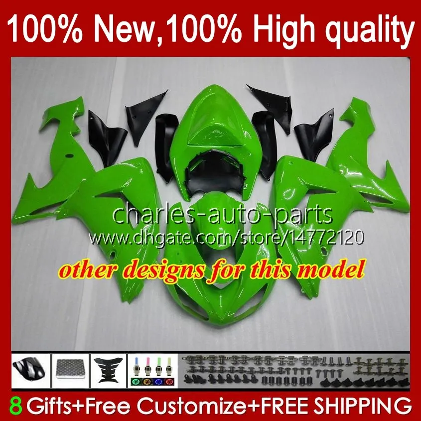 ZX 10R ZX1000 2006 2007用のオートバイフェアリングキット アフター