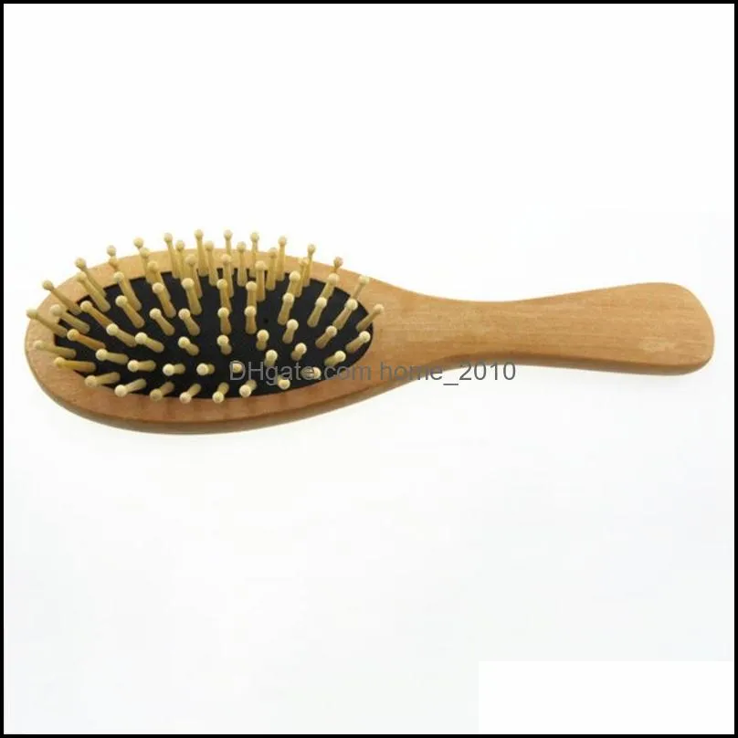 Cheap Price Natural Wooden Brush Healthy Care Massage Wood Hair Combs Antistatic Detangling Airbag Hairbrush Hair Styling Tool DBC