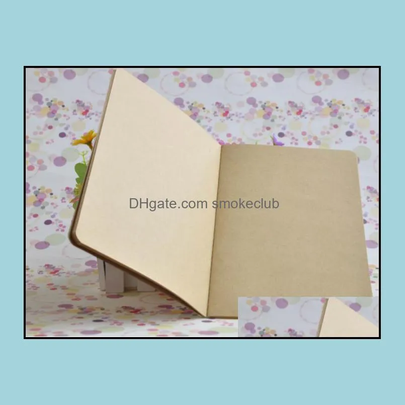 Kraft Brown Unlined Travel journals notebook Soft Cover Notebooks A5 Size 210 mm x 140 mm 60 Pages 30 Sheets stationery office