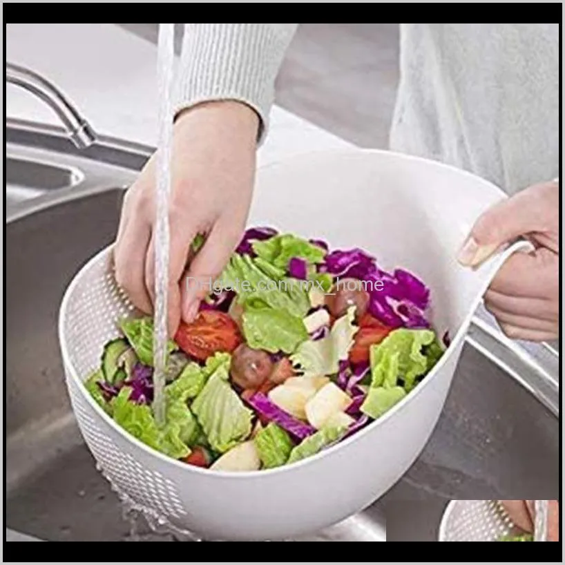 multifunctional colander washing fruit vegetable salad bowl plastic draining basket with handle storage baskets