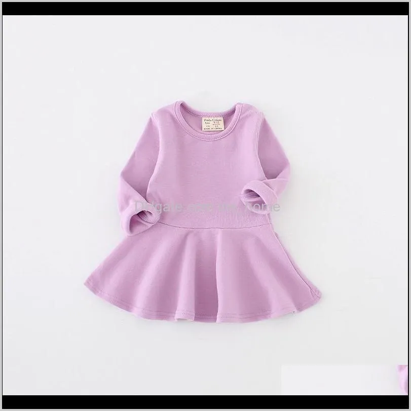baby knee-length girls dress spring autumn cotton kids for long sleeve clothes for princess girl party
