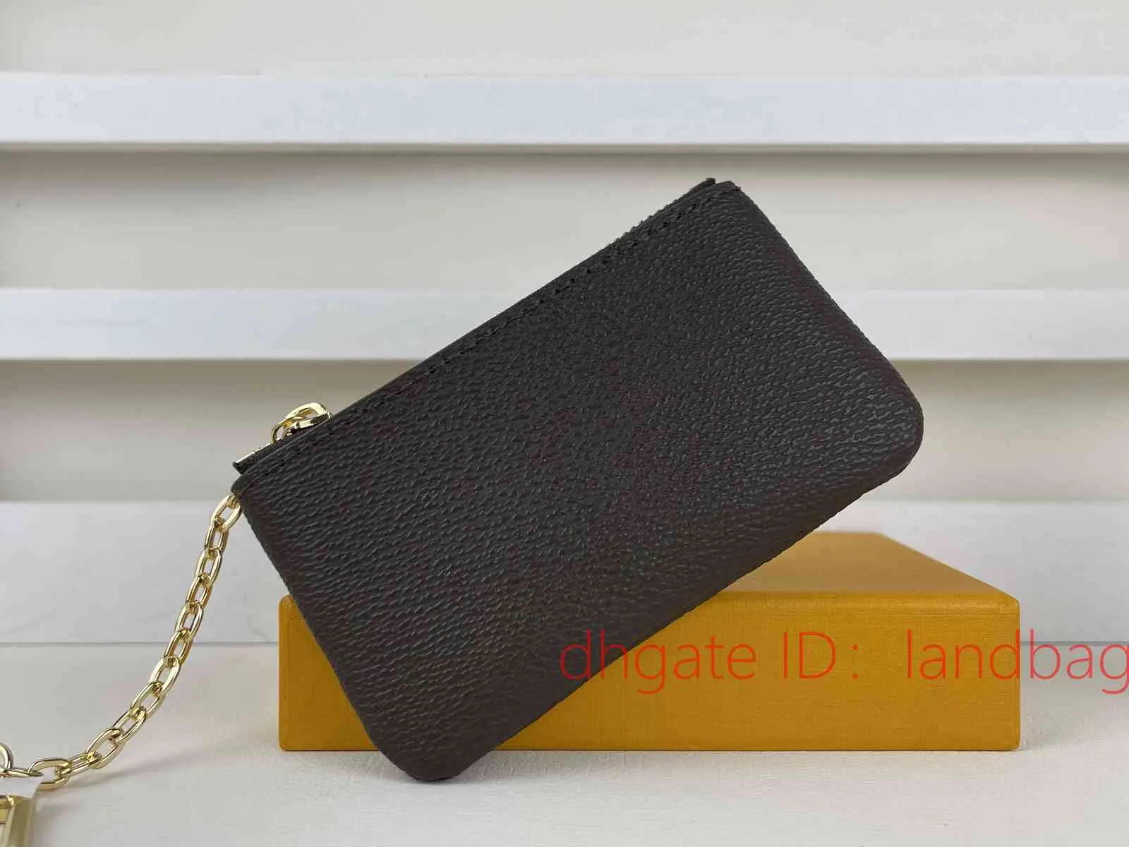 2021 new KEY POUCH Damier leather holds high quality fashion classical women  holder coin purse small leather Key Wallets