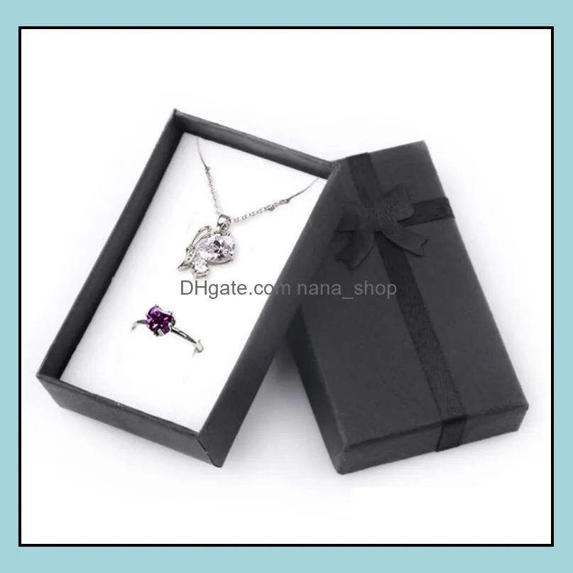 Multi-Color 8 X 5 X 2.5cm Jewelry Ring Earring Watch Necklace Small Large Carton Present Suqare Gift Box Case