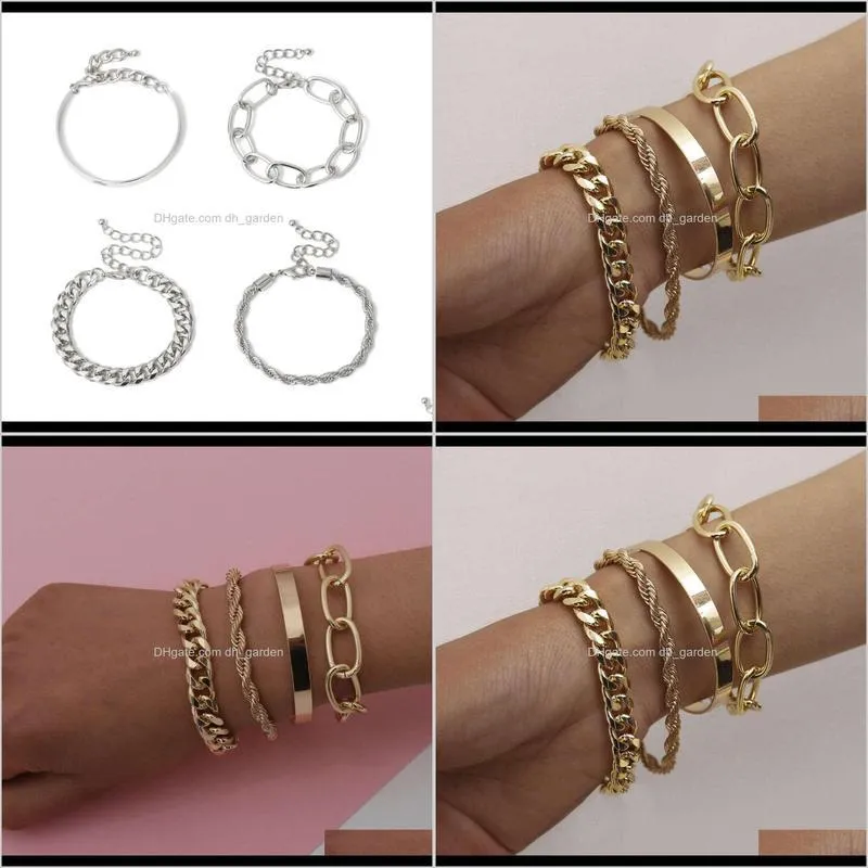 cross metal set 2020 new women`s design trendy hip hop bracelet