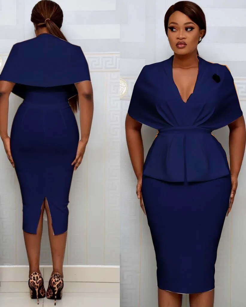 Women Slim Shein Plus Size Dresses Elegant Bodycon Classy Ladies Office  Work Wear V Neck Large Size Fashion Peplum Navy Blue White 3XL XXL 210416  From Luo04, $27.99