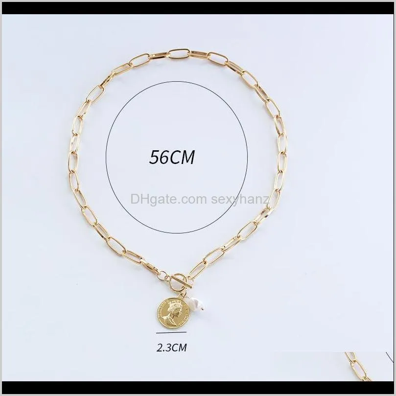 2020 new european and american jewelry simple chain geometric necklace personality sexy wild portrait necklace ladies jewelry