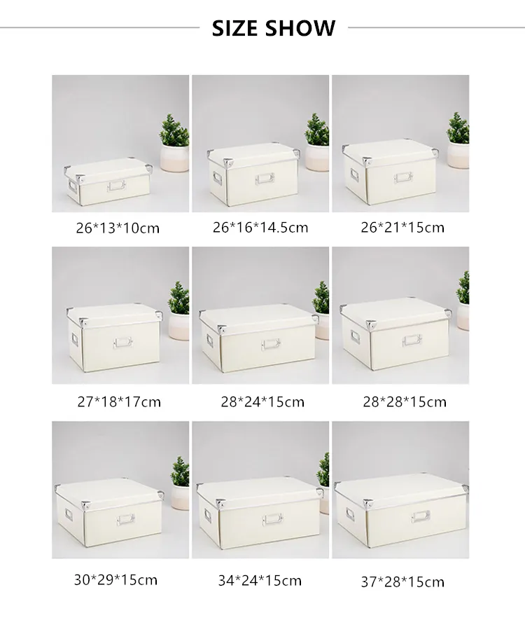 Paper Storage Box Collapsible Drawer Organizer with Color Cover, 1 ...