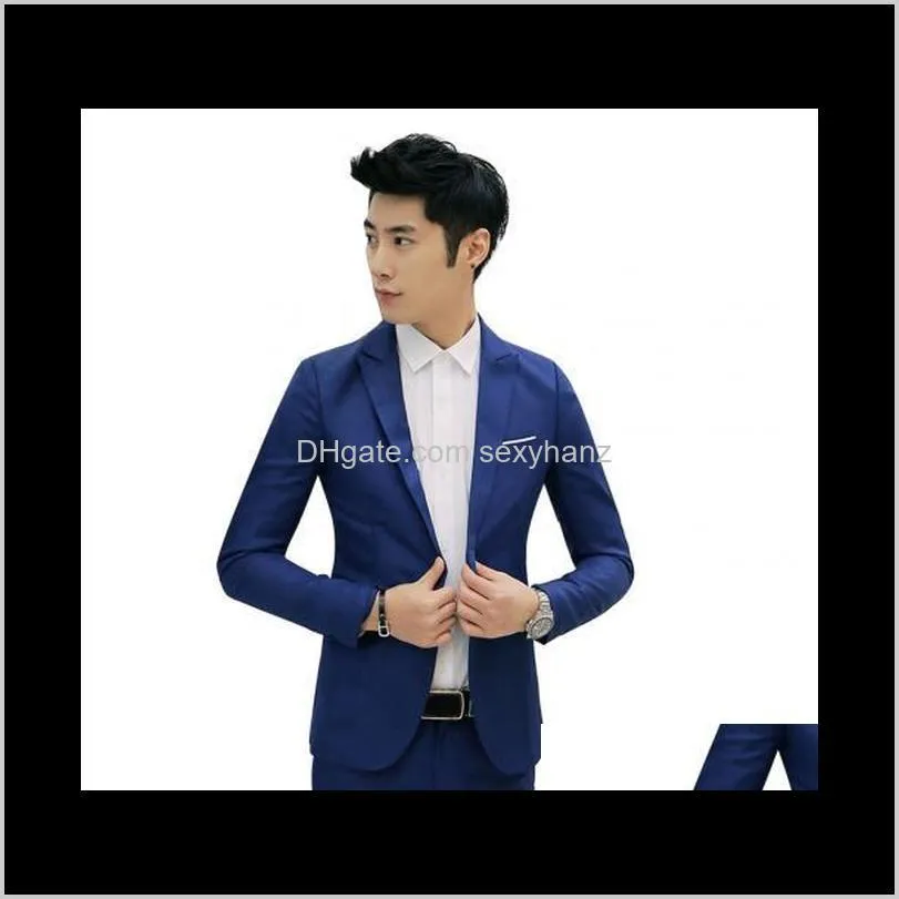 ropa de hombre 2020 formal button casual suit coat solid color cotton blazer suit jacket wedding business jacket size m to 3xl1