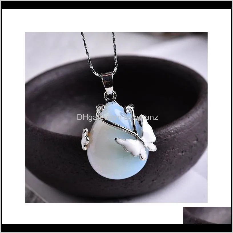 1pc natural crystal rose quartz amethyst butterfly pendant mineral jewelry couple decoration christmas & diy gift qylxgd