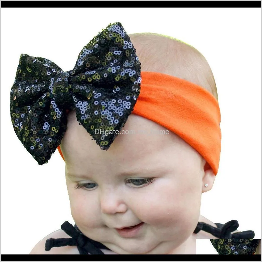 6 styles beautifu colors halloween dressing elastic children`s hairbands knot rabbit ears head flowers 3pcs suits headbands
